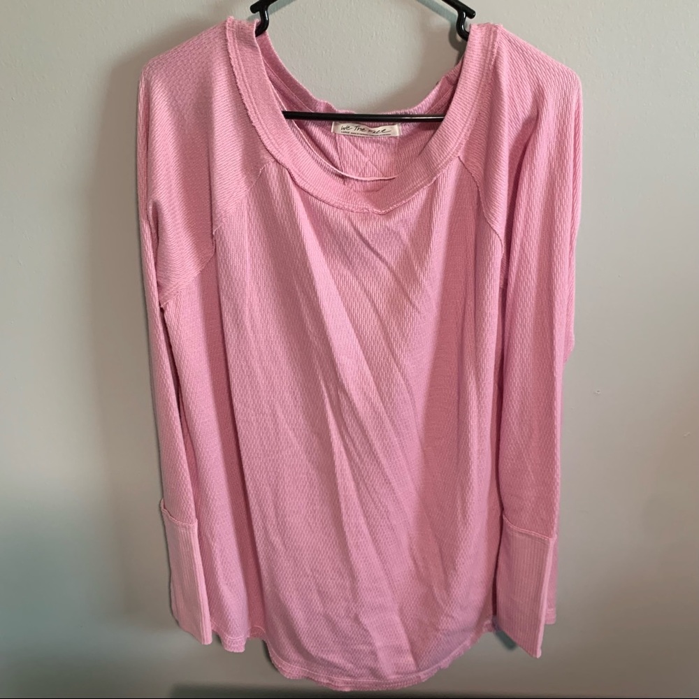 We the Free Free People Pink long Sleeve Tunic Top-Lg